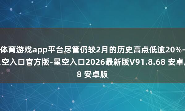 体育游戏app平台尽管仍较2月的历史高点低逾20%-星空入口官方版-星空入口2026最新版V91.8.68 安卓版